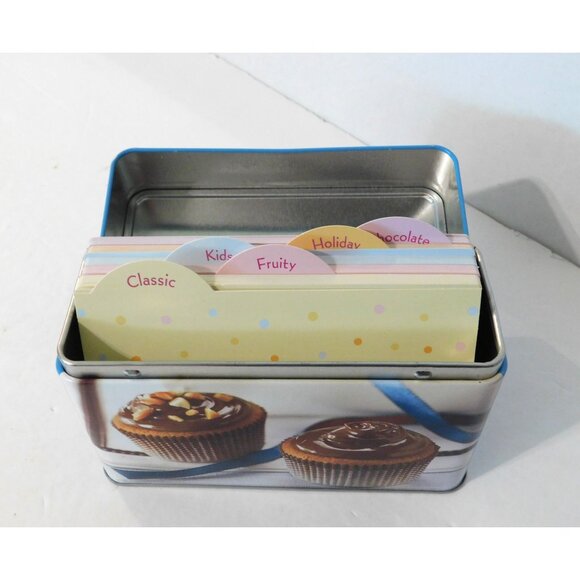Cupcakes Recipe Card Collection 2009 Collectible Tin Box 99 Recipe Cards - Picture 2 of 11